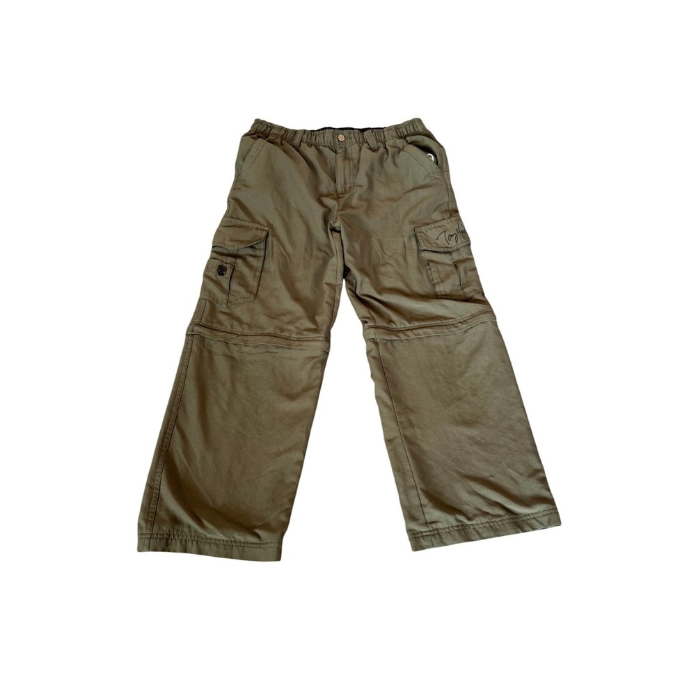 Tony Hawk Mens Olive Green Convertible Zip Off Cargo Pants Relaxed Fit Skater L